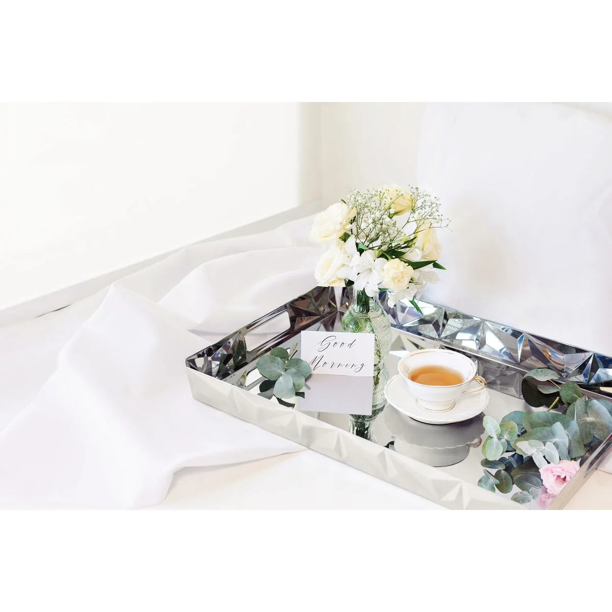 Tramontina Prisma rectangular stainless steel tray, 52 cm